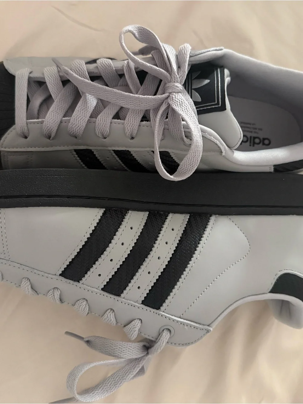 Adidas Superstar Shell toe Gray and Black sneakers